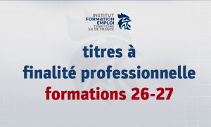 Inscriptions aux titres à finalité professionnelle 26-27